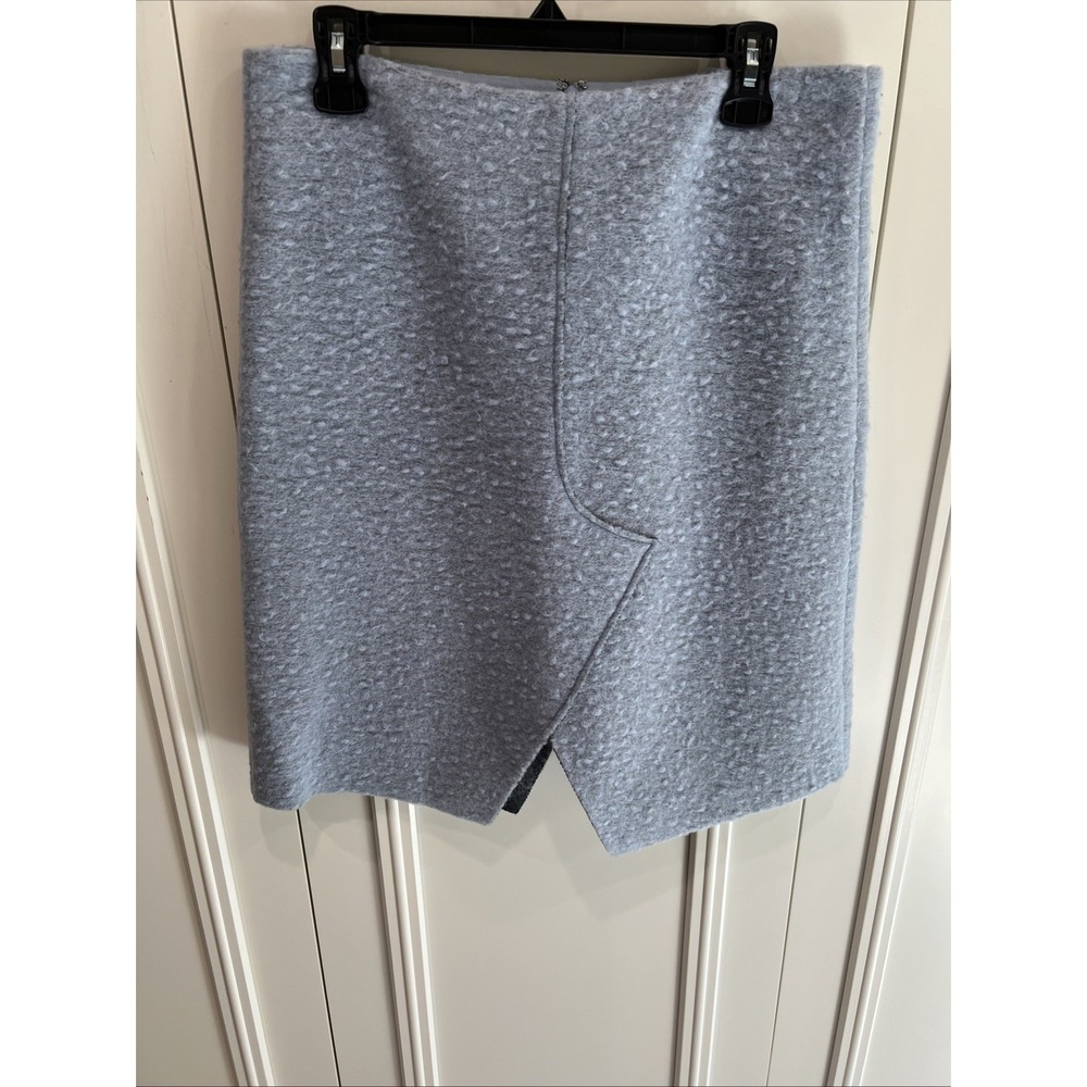 COS Felted Wool A Line Textured Skirt Size 8 Light Gray Asymmetric Hem Modern